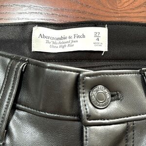 Abercrombie & Fitch Vegan Leather 90s Relaxed Jeans